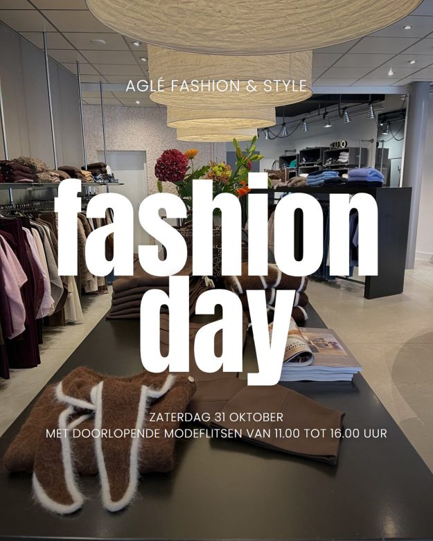 Fashion Day zaterdag 31 oktober bij Agle Fashion & Style in Echt, modeflitsen van 11.00 tot 16.00 uur